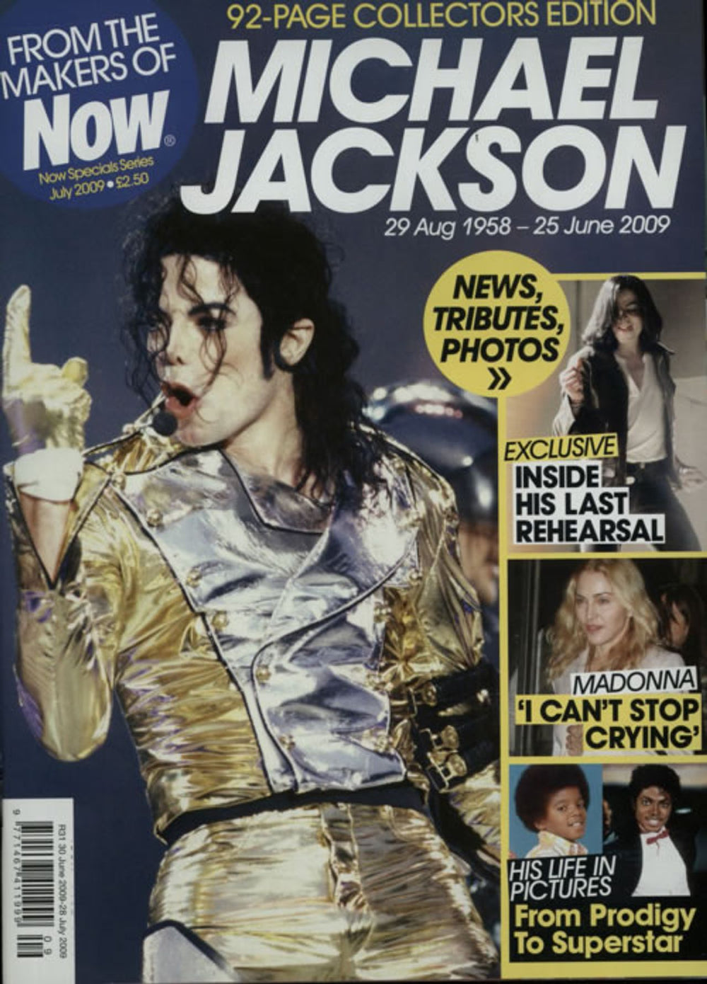 Michael Jackson Now Specials Series - Michael Jackson Collectors Edition UK magazine JULY 2009