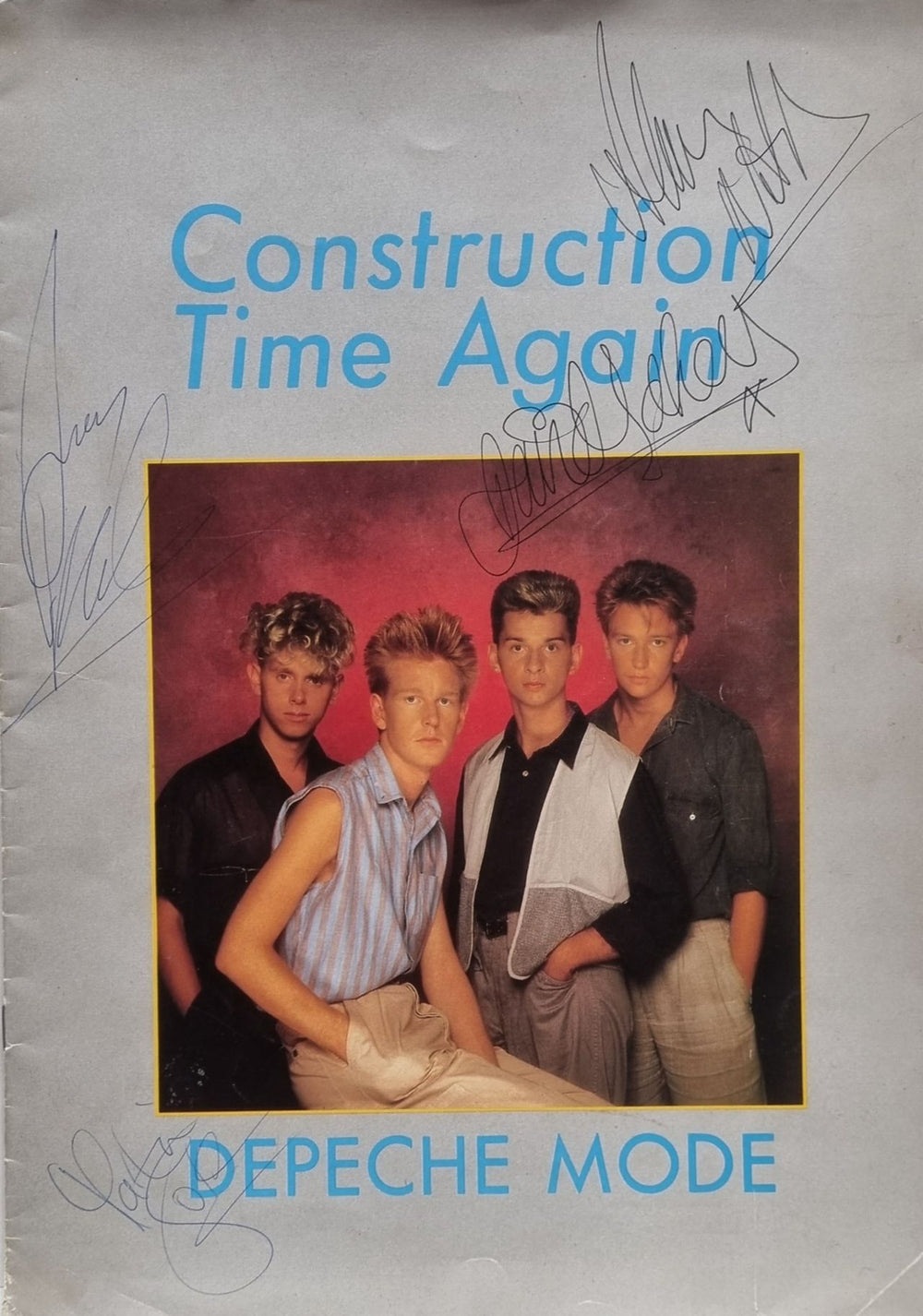 Depeche Mode Construction Time Again - Fully Autographed UK tour programme TOUR PROGRAM