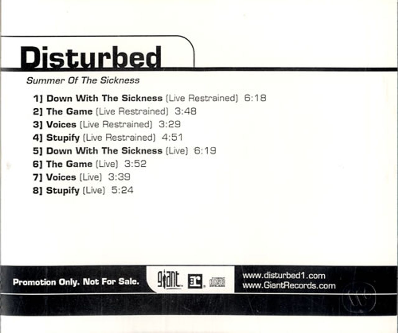 Disturbed - Sickness Special Edition+ Bonus Live Tracks - import new sealed  93624831525