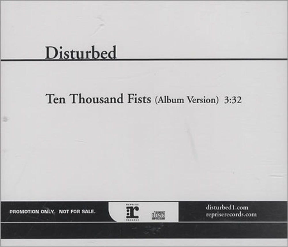 Disturbed Ten Thousand Fists US Promo CD single (CD5 / 5") PRO-CDR-101940