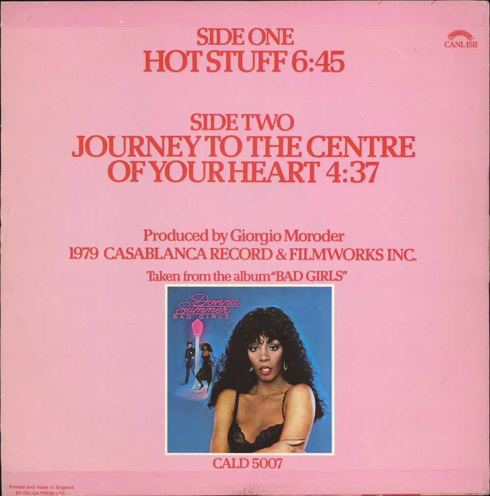 Donna Summer Hot Stuff - Red Vinyl - EX UK 12" vinyl single (12 inch record / Maxi-single)