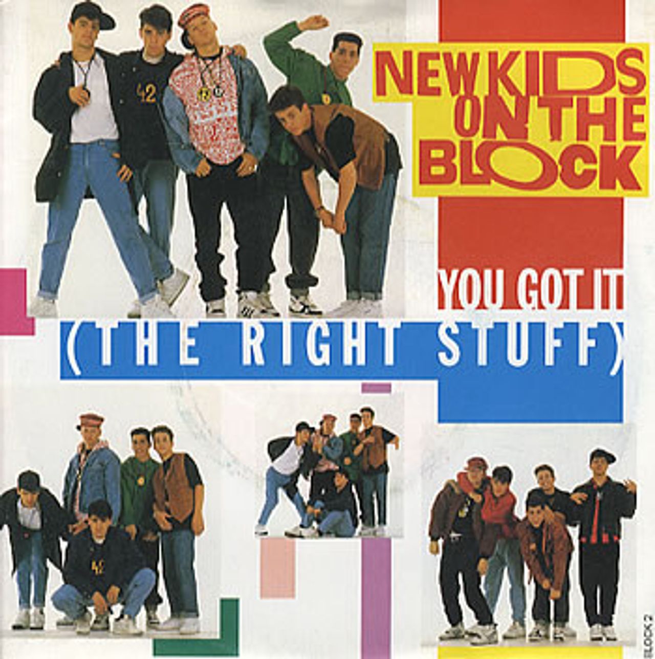 Scarce - New Kids On The Block - Poster Book 1989 - Button Up