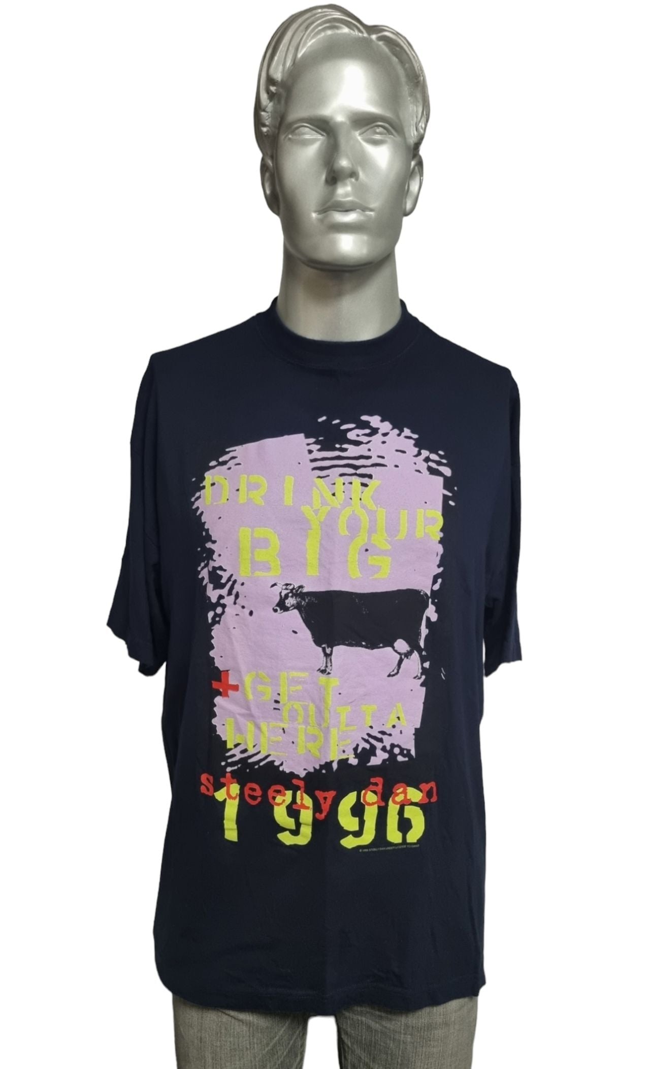 Steely Dan 1996 Tour - UK/European - Navy UK T-shirt — RareVinyl.com