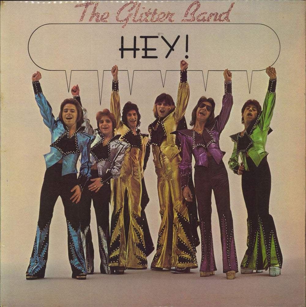 The Glitter Band Hey! UK vinyl LP album (LP record) BELLS241
