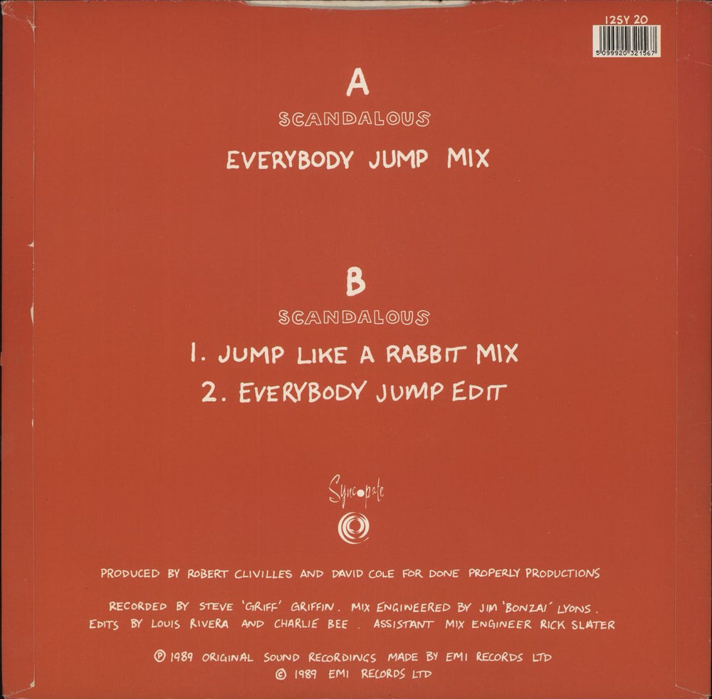 2 Puerto Ricans, A Black Man & A Dominican Scandalous UK 12" vinyl single (12 inch record / Maxi-single) 599920321567