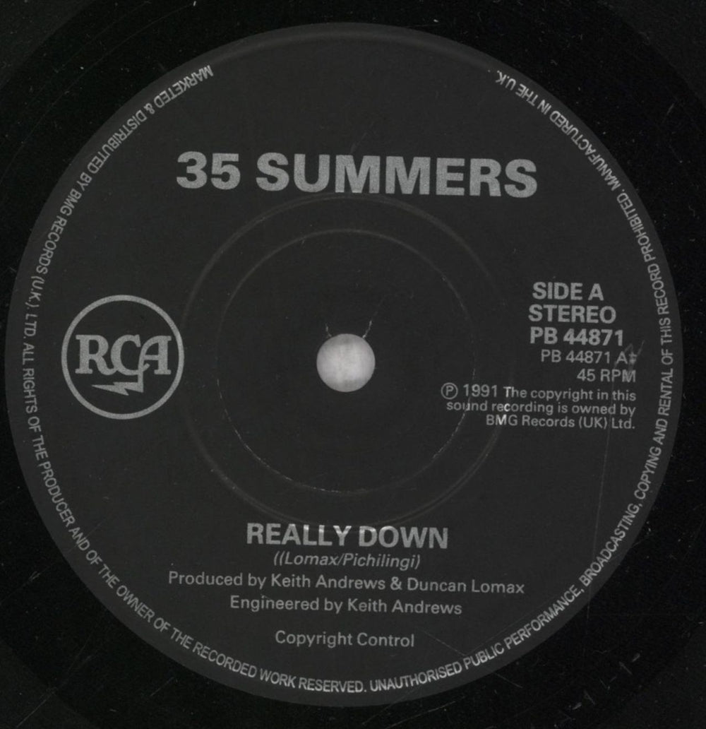 35 Summers Really Down UK 12" vinyl single (12 inch record / Maxi-single) 4-A12RE844422