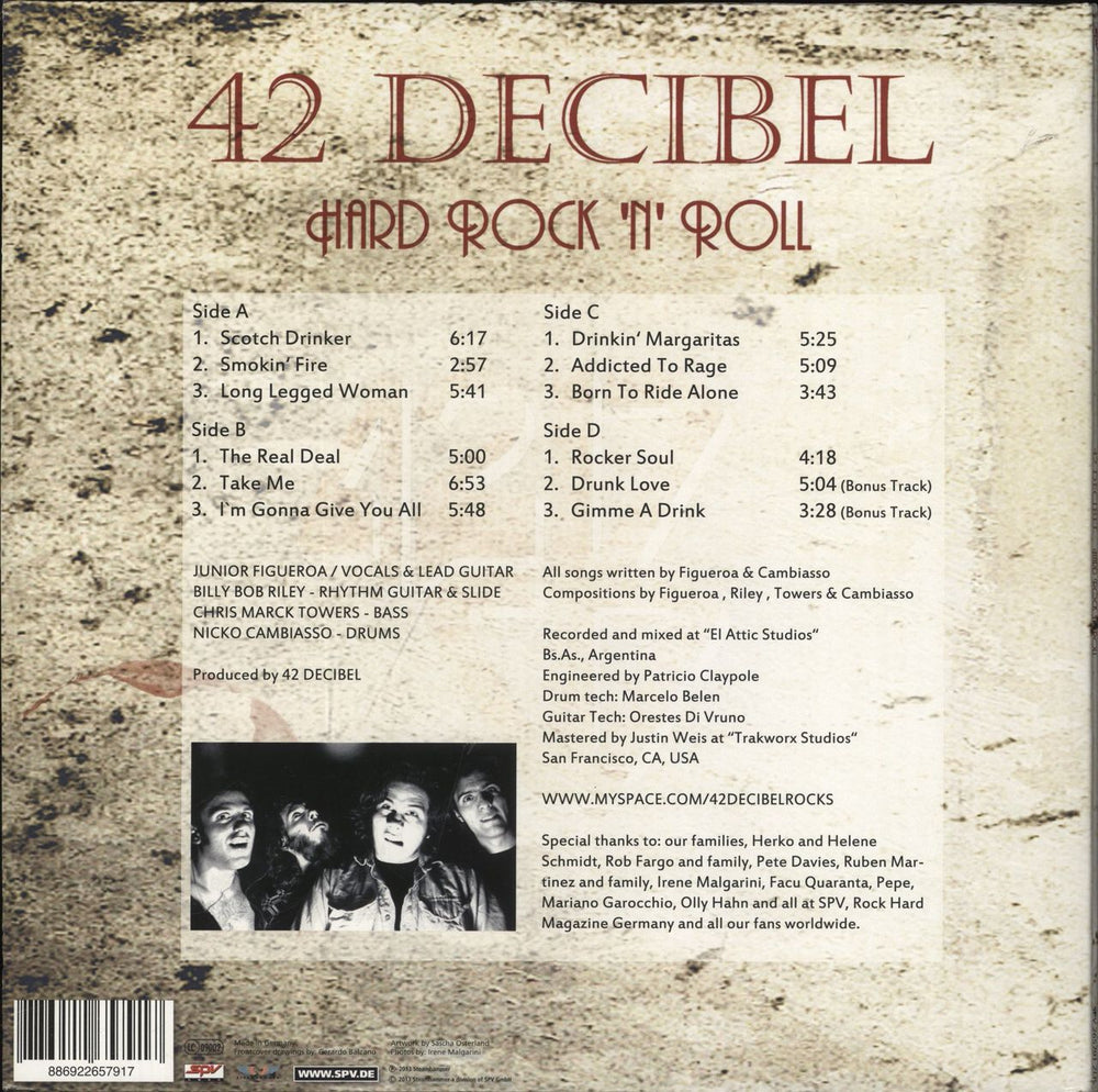 42 Decibel Hard Rock N Roll German 2-LP vinyl record set (Double LP Album)