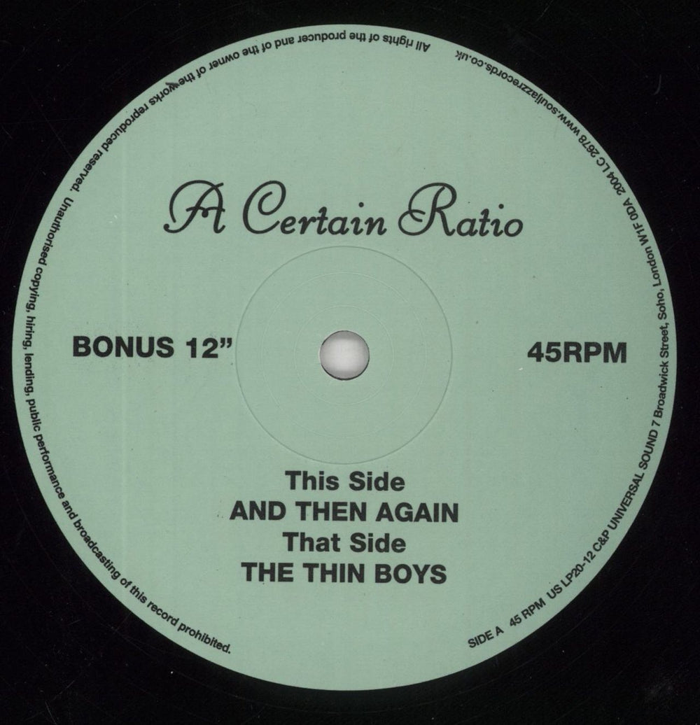 A Certain Ratio The Graveyard And The Ballroom - EX UK vinyl LP album (LP record) CTRLPTH854155