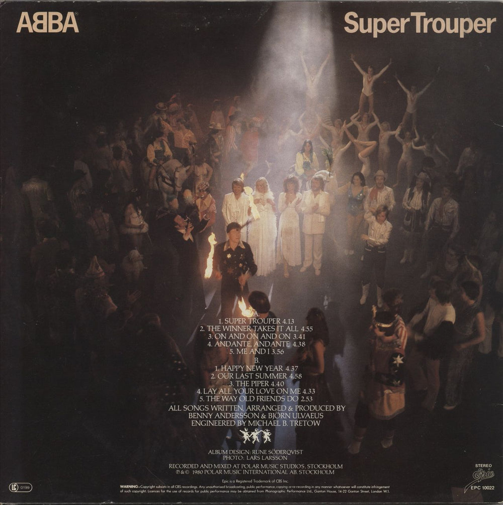 Abba Super Trouper - Saab Sleeve UK vinyl LP album (LP record)