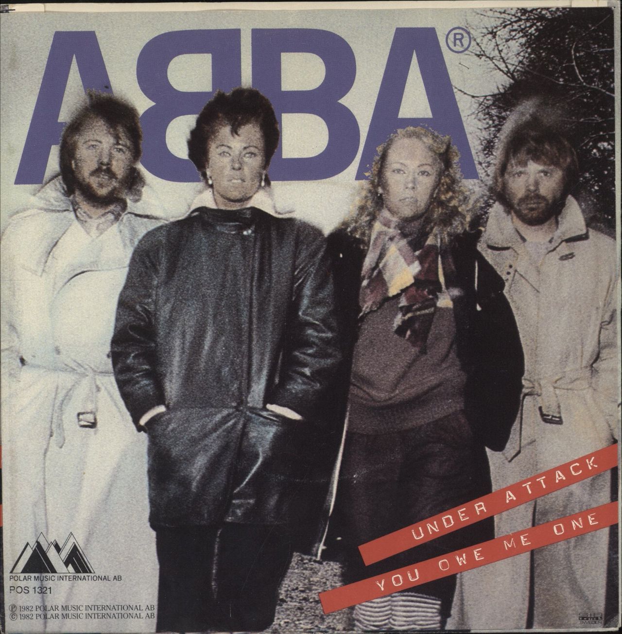 Abba Under Attack Swedish 7" vinyl single (7 inch record / 45)