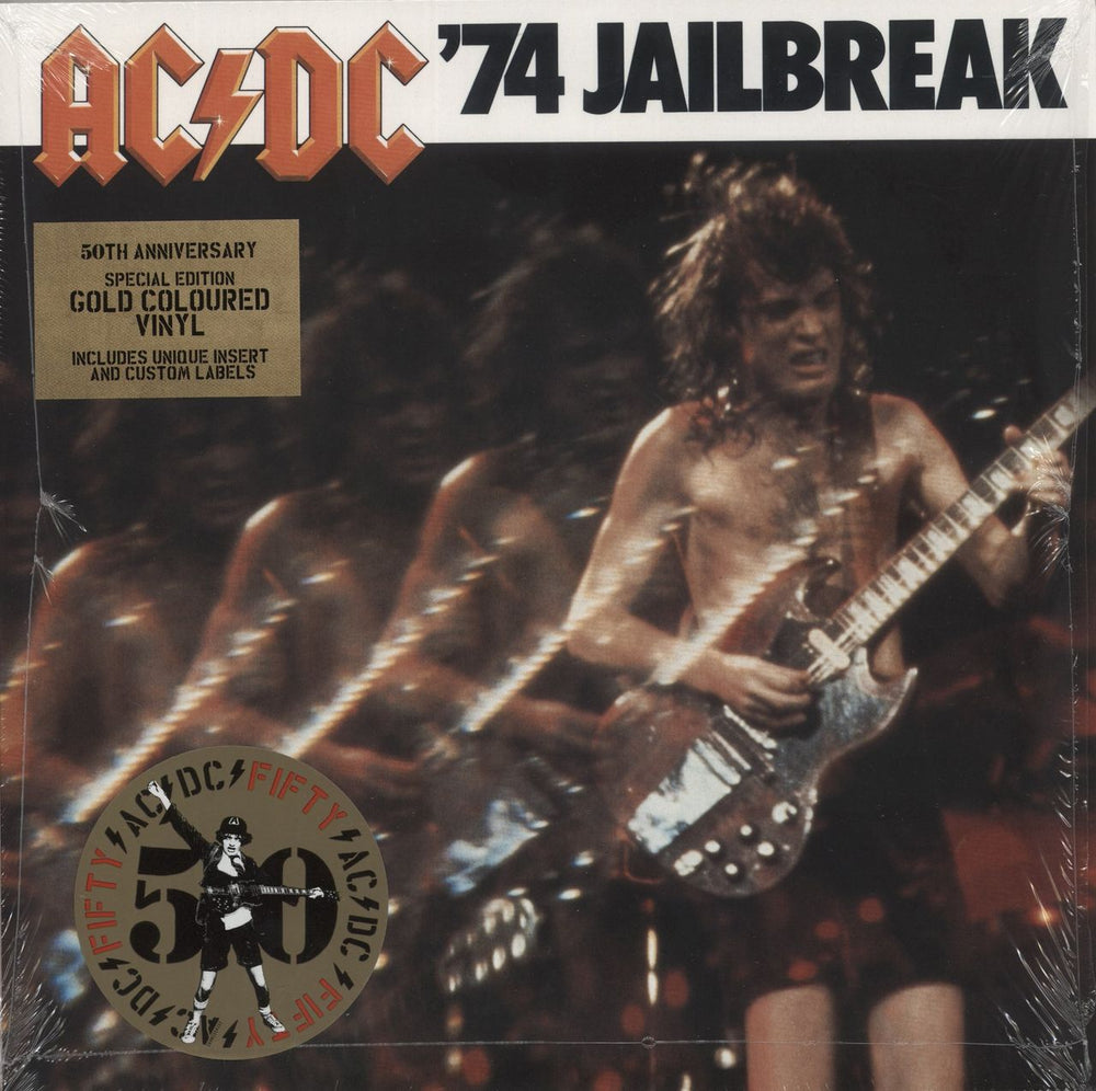 AC/DC '74 Jailbreak - 180gm Gold Vinyl UK 12" vinyl single (12 inch record / Maxi-single) 19658873351