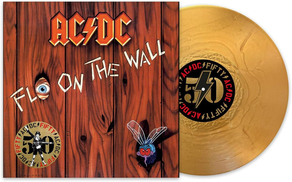 AC/DC Fly On The Wall - Gold Vinyl 50th Anniversary Edition - Sealed UK vinyl LP album (LP record) 196588734113