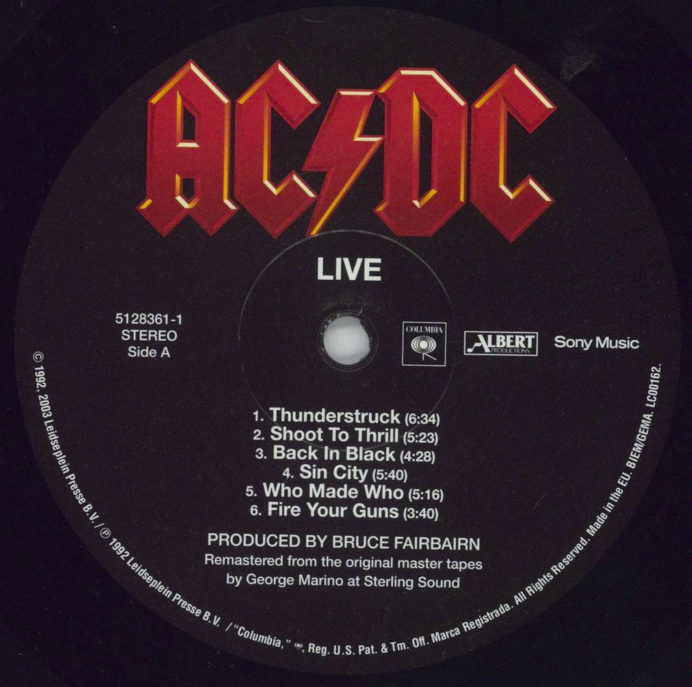 AC/DC Live - 180gm UK 2-LP vinyl record set (Double LP Album) ACD2LLI258876