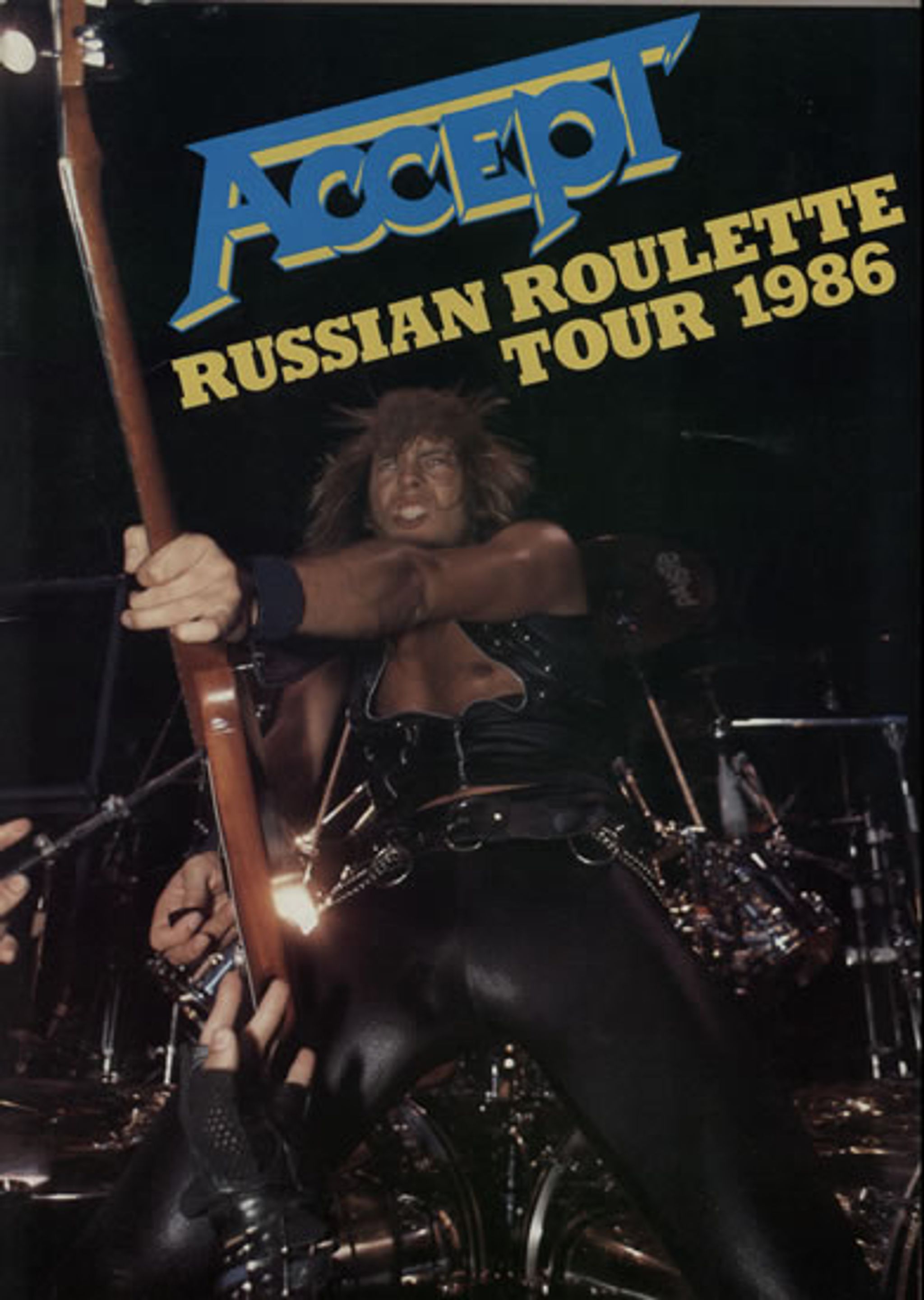 Accept Russian Roulette Tour 1986 UK tour programme TOUR PROGRAMME