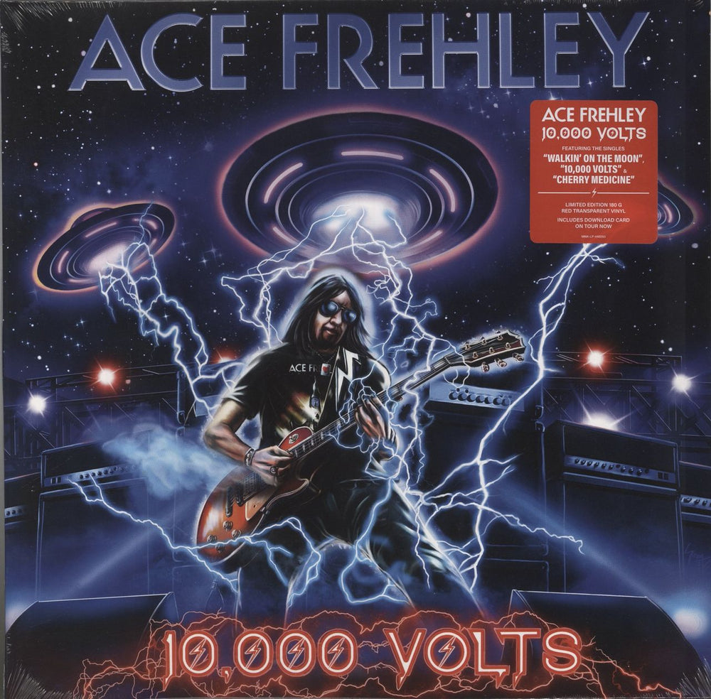 Ace Frehley 10,000 Volts - Red Vinyl - Sealed UK vinyl LP album (LP record) MNK-LP-401979