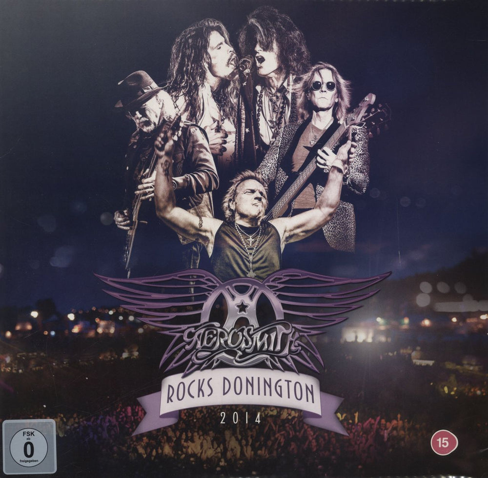 Aerosmith Rocks Donington 2014 - Lilac Vinyl + DVD UK 3-LP vinyl record set (Triple LP Album) 0602435173245