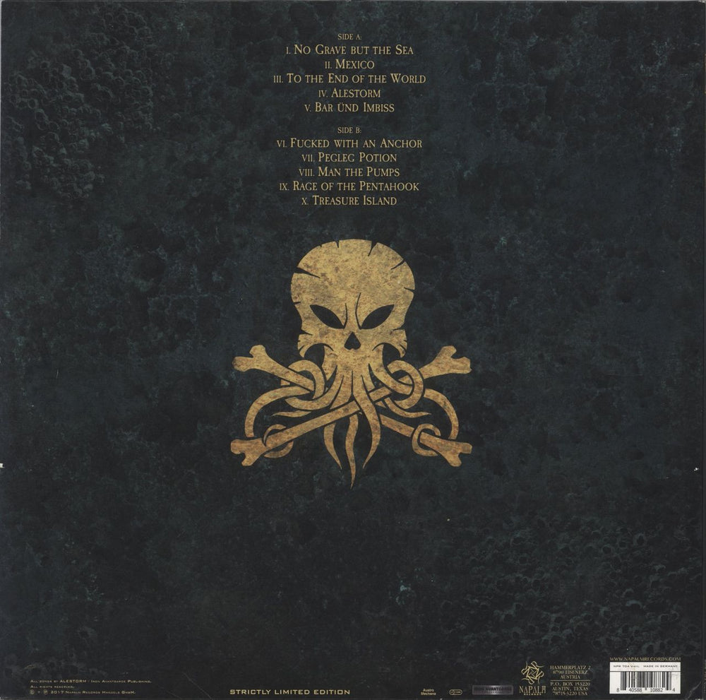 Alestorm No Grave But The Sea US vinyl LP album (LP record) 840588108824