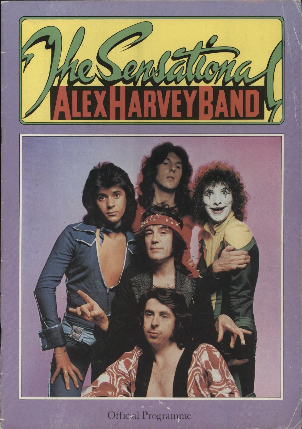 Alex Harvey (UK) Official Programme 1975 UK tour programme TOUR PROGRAMME