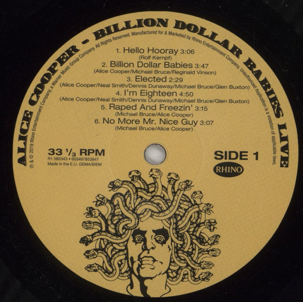 Alice Cooper Billion Dollar Babies Live + 7" US vinyl LP album (LP record) COOLPBI793538