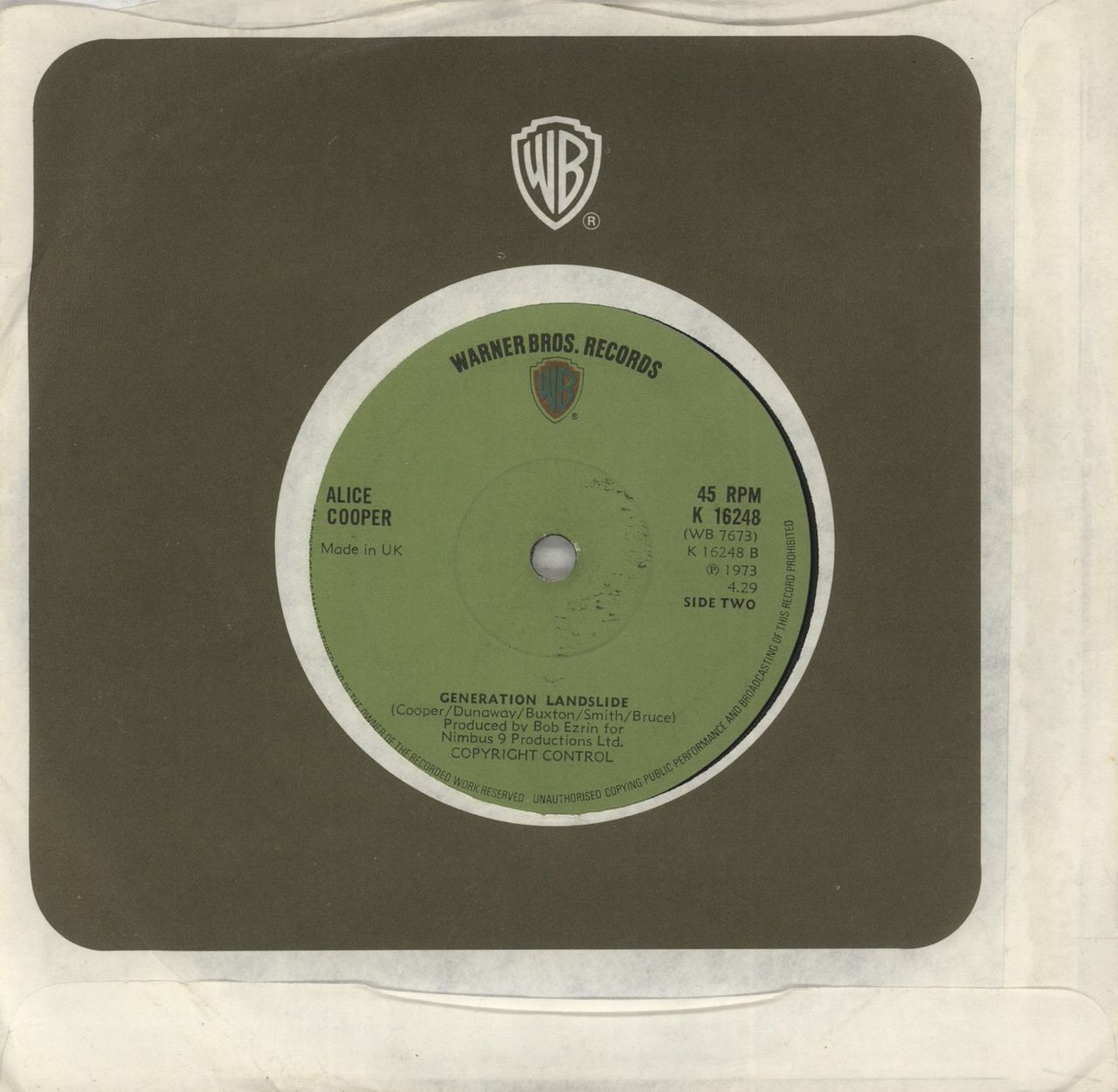 Alice Cooper Hello Hurray - Solid UK 7" vinyl single (7 inch record / 45)