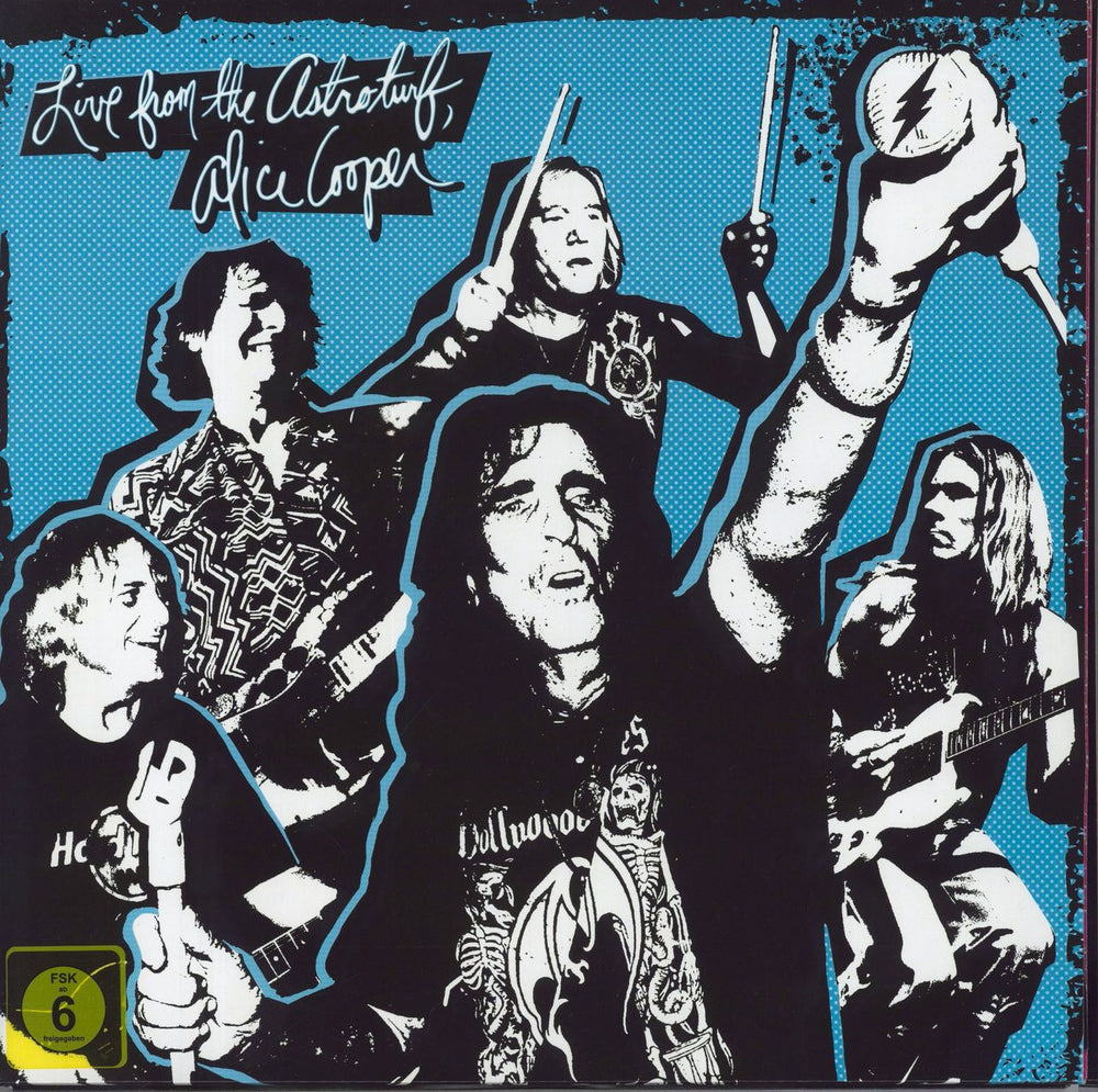 Alice Cooper Live From The Astroturf - Blue Vinyl + DVD UK vinyl LP album (LP record) 0217873EMU