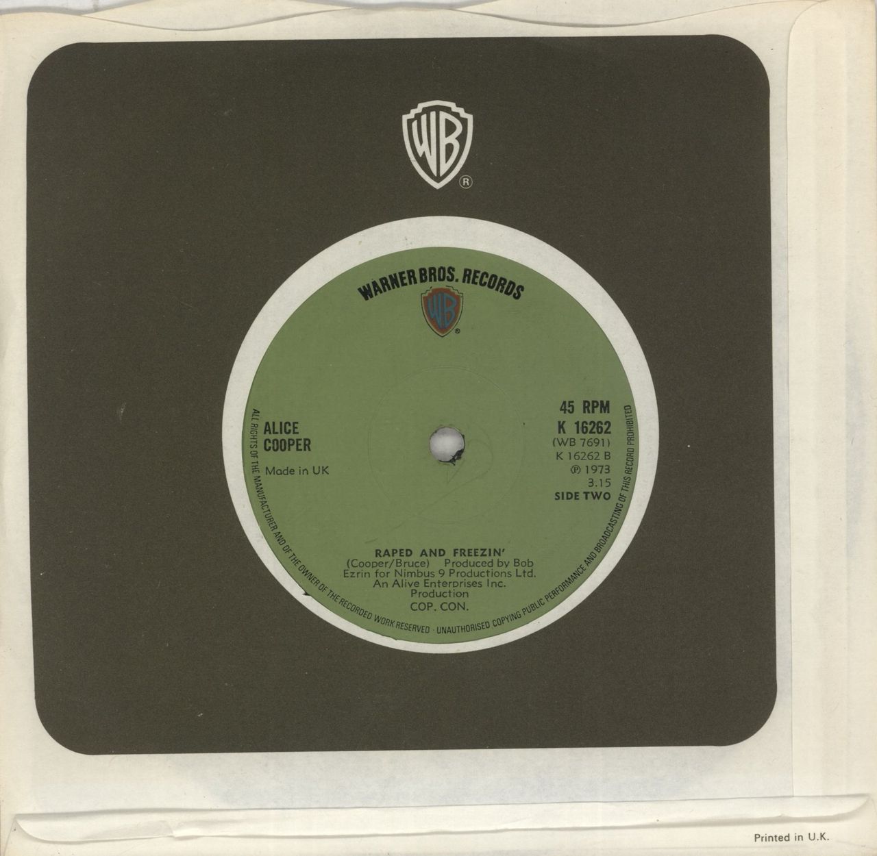 Alice Cooper No More Mr Nice Guy - Solid UK 7" vinyl single (7 inch record / 45)