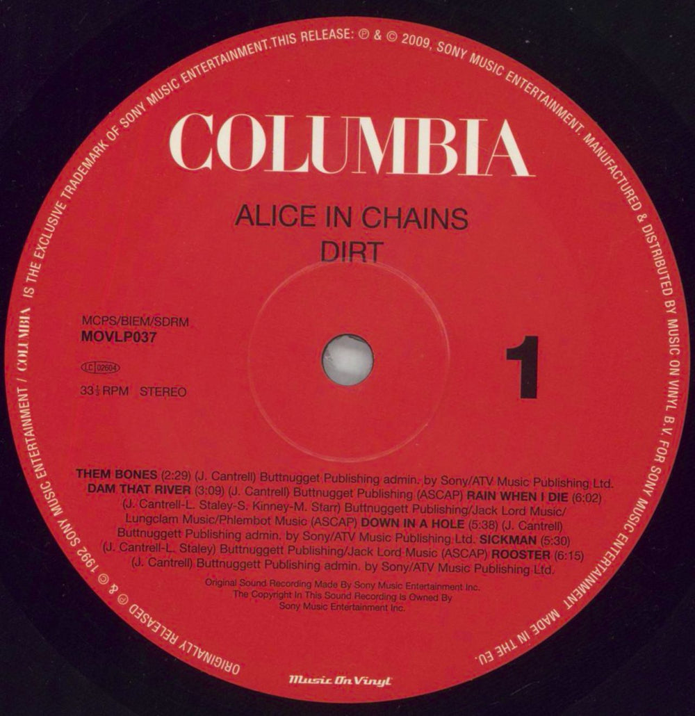 Alice In Chains Dirt - 180gm - VG UK vinyl LP album (LP record) AICLPDI861178