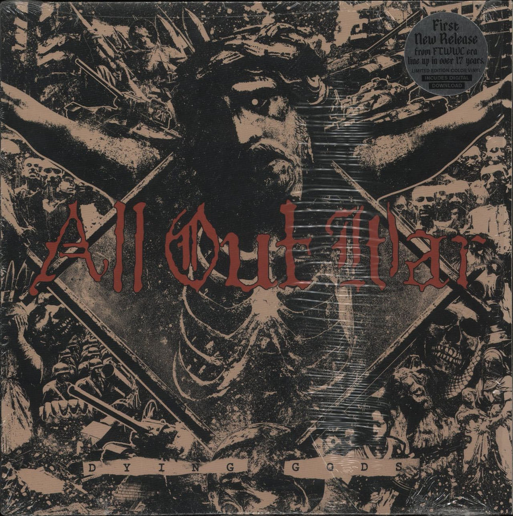 All Out War Dying Gods - Blood Red Transparent Vinyl US 12" vinyl single (12 inch record / Maxi-single) OCR062-LP