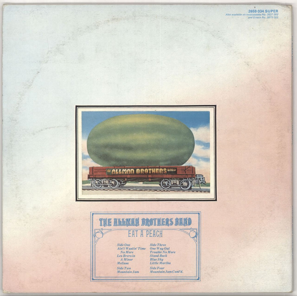 Allman Brothers Band Eat A Peach - VG/EX UK 2-LP vinyl record set (Double LP Album)