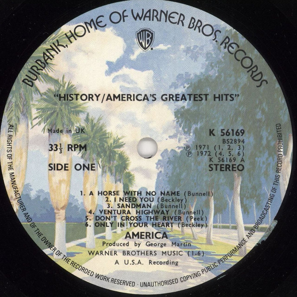 America History / America's Greatest Hits UK vinyl LP album (LP record) AMRLPHI228940