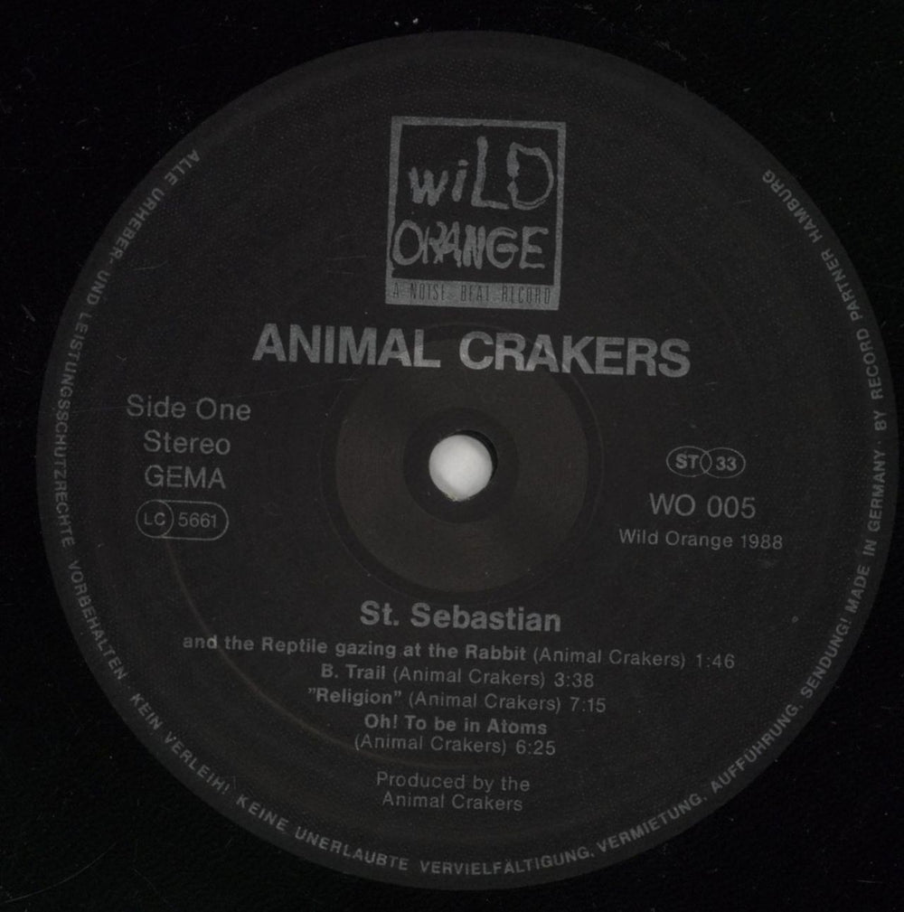 Animal Crakers St. Sebastian German vinyl LP album (LP record) 8OKLPST860403