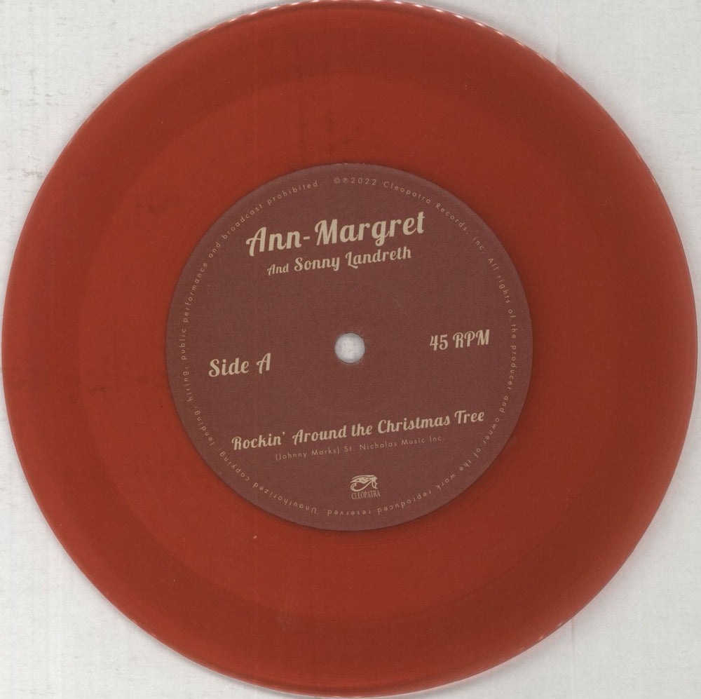Ann-Margret Rockin' Around The Christmas Tree - Red Vinyl US 7" vinyl single (7 inch record / 45) AMG07RO851695