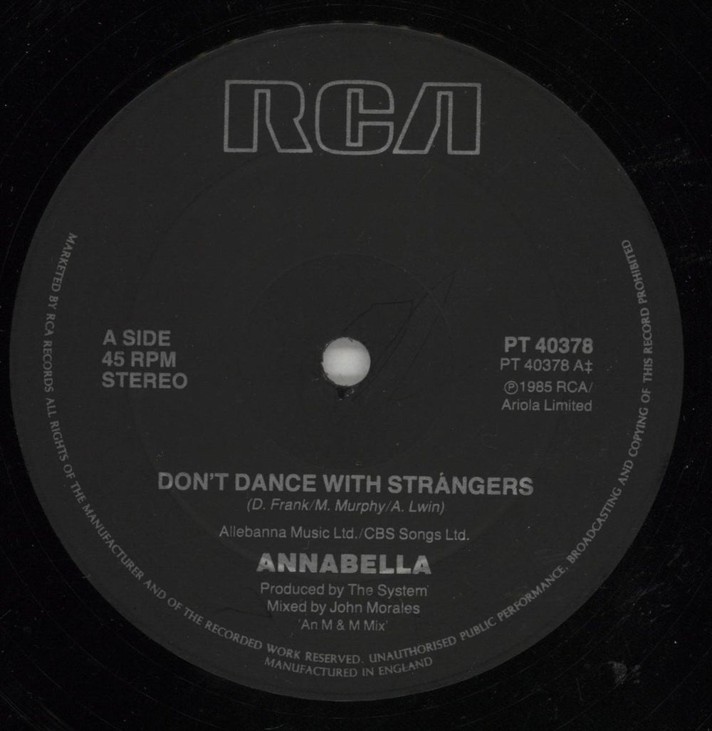 Annabella Lwin Don't Dance With Strangers + Poster UK 12" vinyl single (12 inch record / Maxi-single) LWN12DO870517