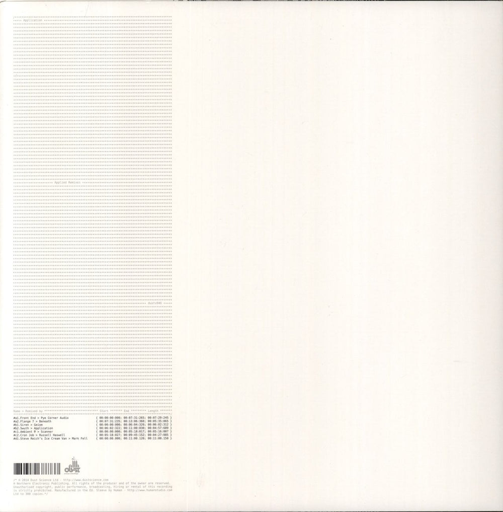 Application Applied Remixes - 180g UK 2-LP vinyl record set (Double LP Album) 880319688737