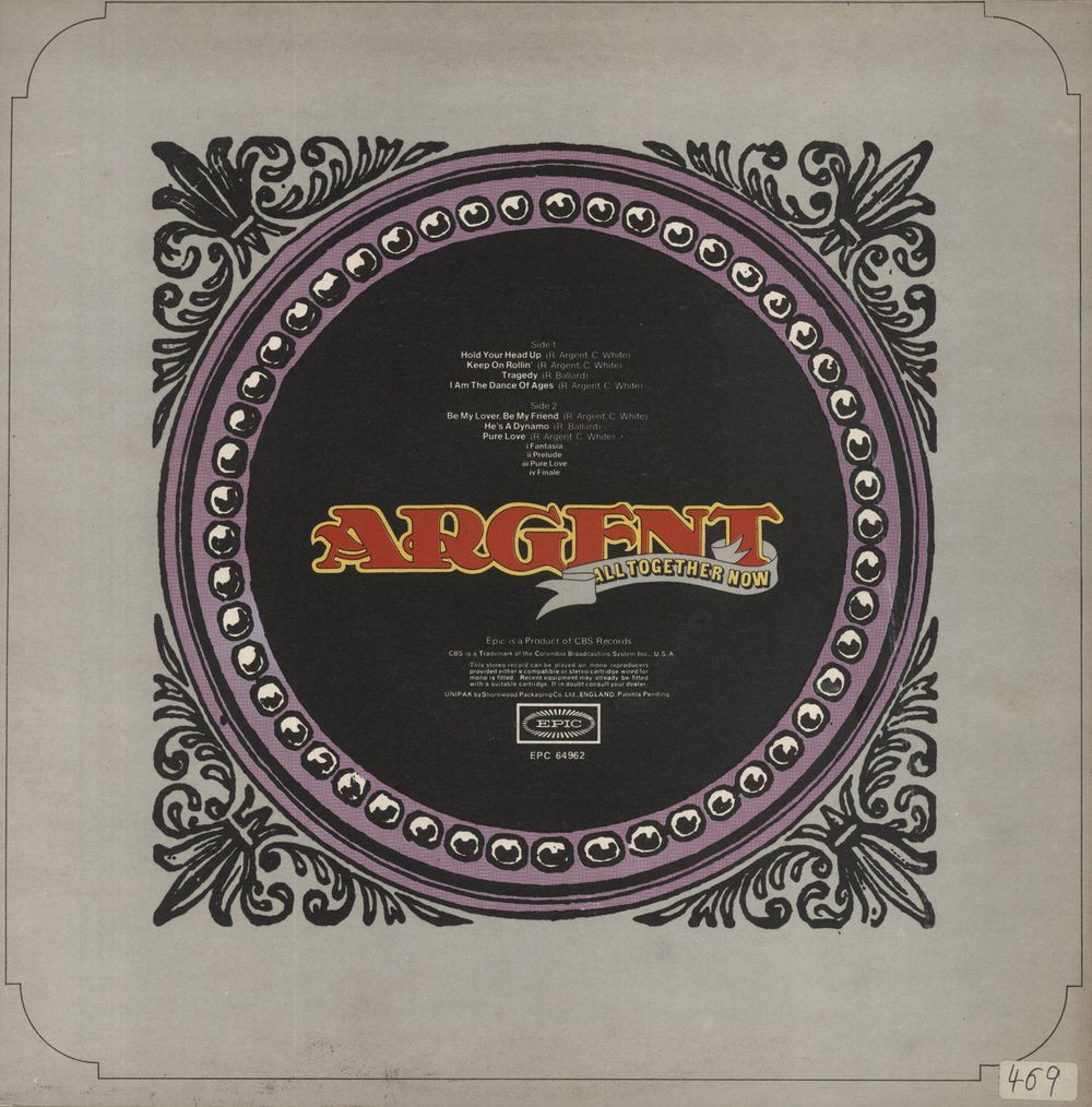 Argent All Together Now - 1st - EX UK vinyl LP album (LP record)