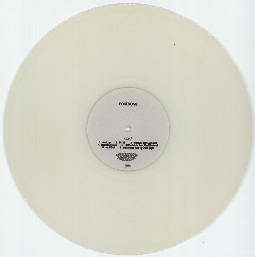 Ariana Grande Positions - Glow In The Dark Vinyl UK vinyl LP album (LP record) F6JLPPO870833