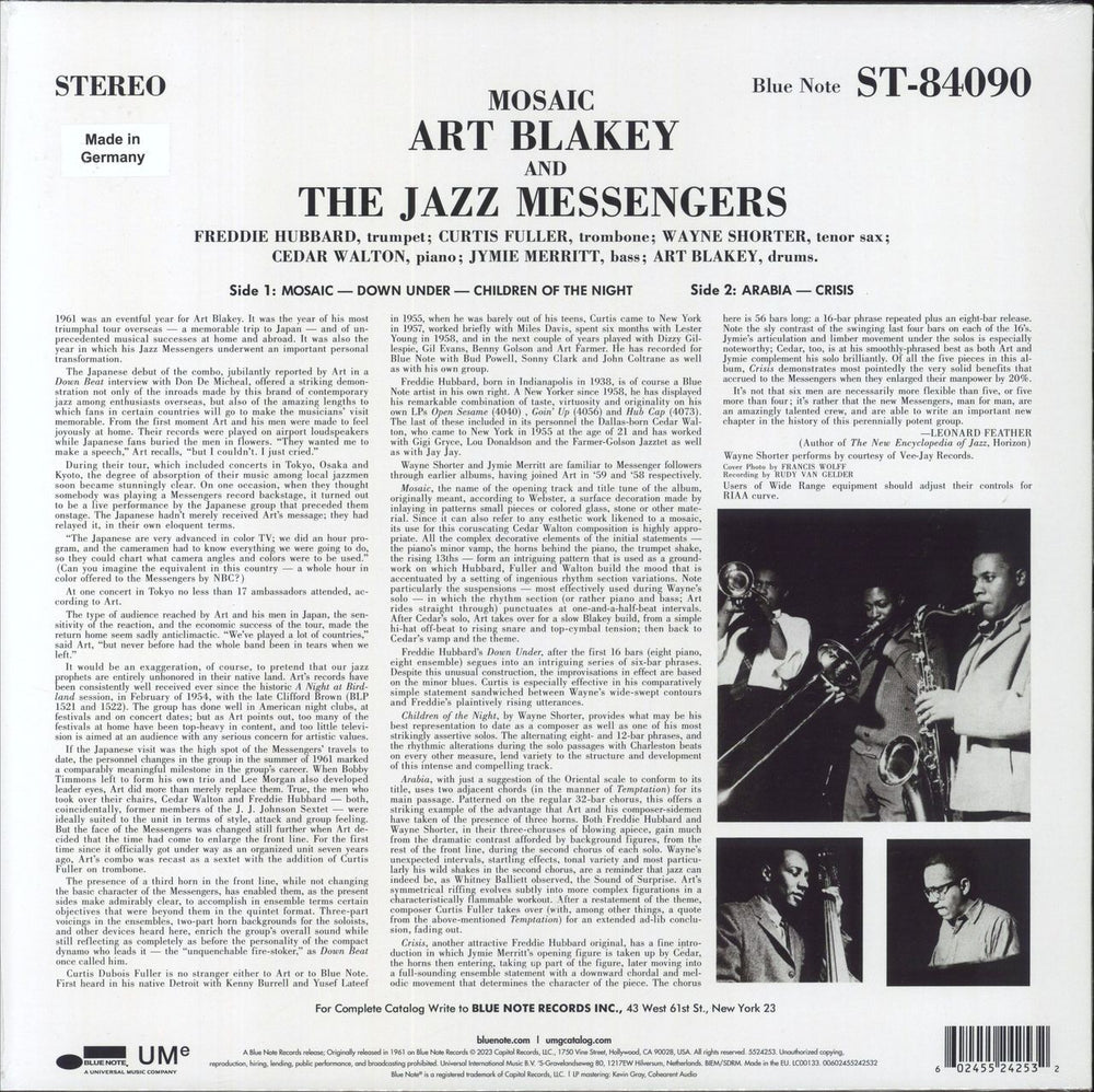 Art Blakey & The Jazz Messengers Mosaic - 180g - Sealed UK vinyl LP album (LP record) 602455242532