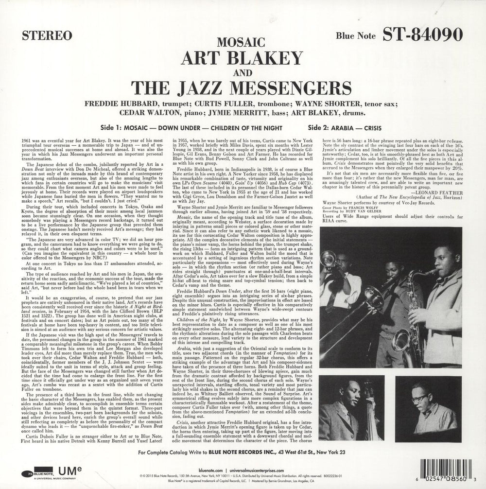 Art Blakey & The Jazz Messengers Mosaic - Blue Note 75th Anniversary US vinyl LP album (LP record) 602547085603