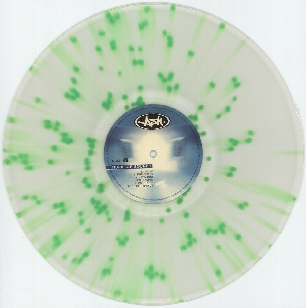 Ash Nu-Clear Sounds - Clear W/ Green Splatter Vinyl UK vinyl LP album (LP record) A-SLPNU876594