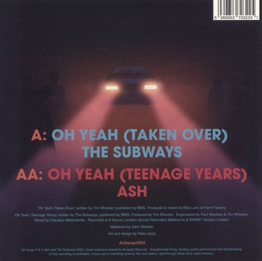 Ash Oh Yeah Squared UK 7" vinyl single (7 inch record / 45) 5060853703225