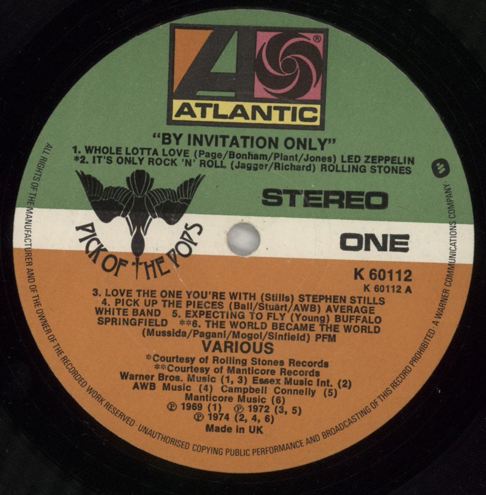 Atlantic Records By Invitation Only UK 2-LP vinyl record set (Double LP Album) 9AT2LBY332145