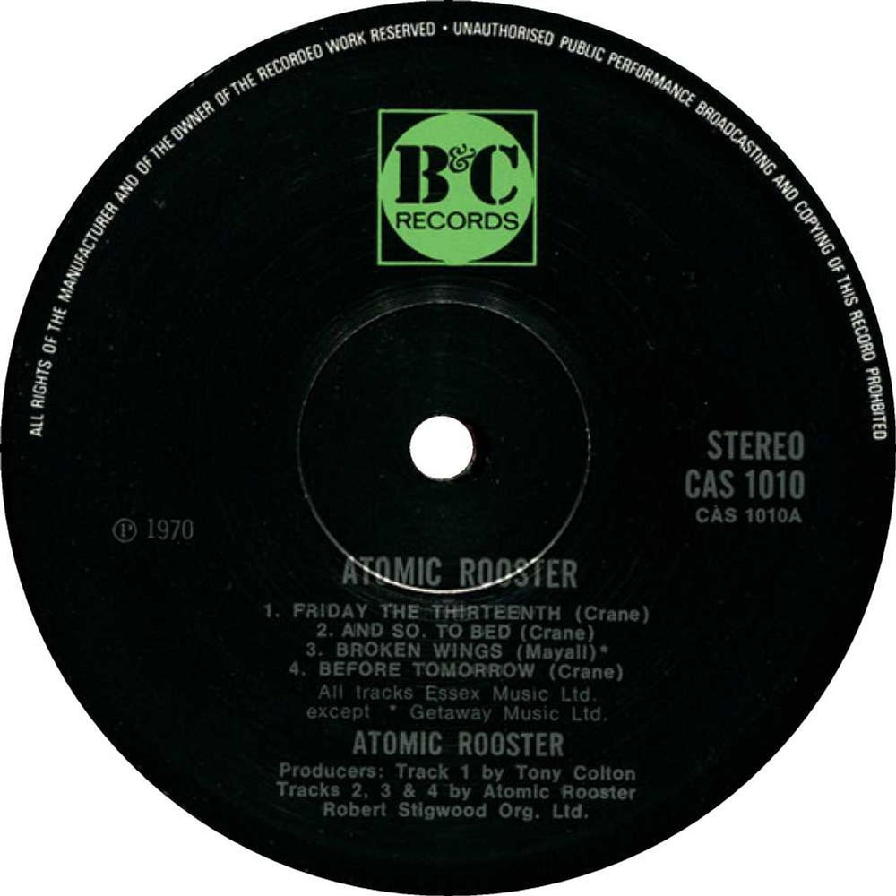Atomic Rooster Atomic Rooster - 2nd UK vinyl LP album (LP record) ATMLPAT597039