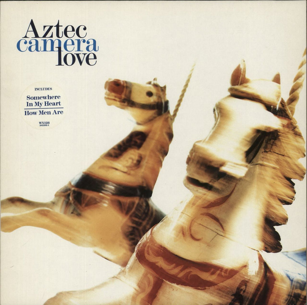 Aztec Camera Love - Hype Stickered UK vinyl LP album (LP record) WX128