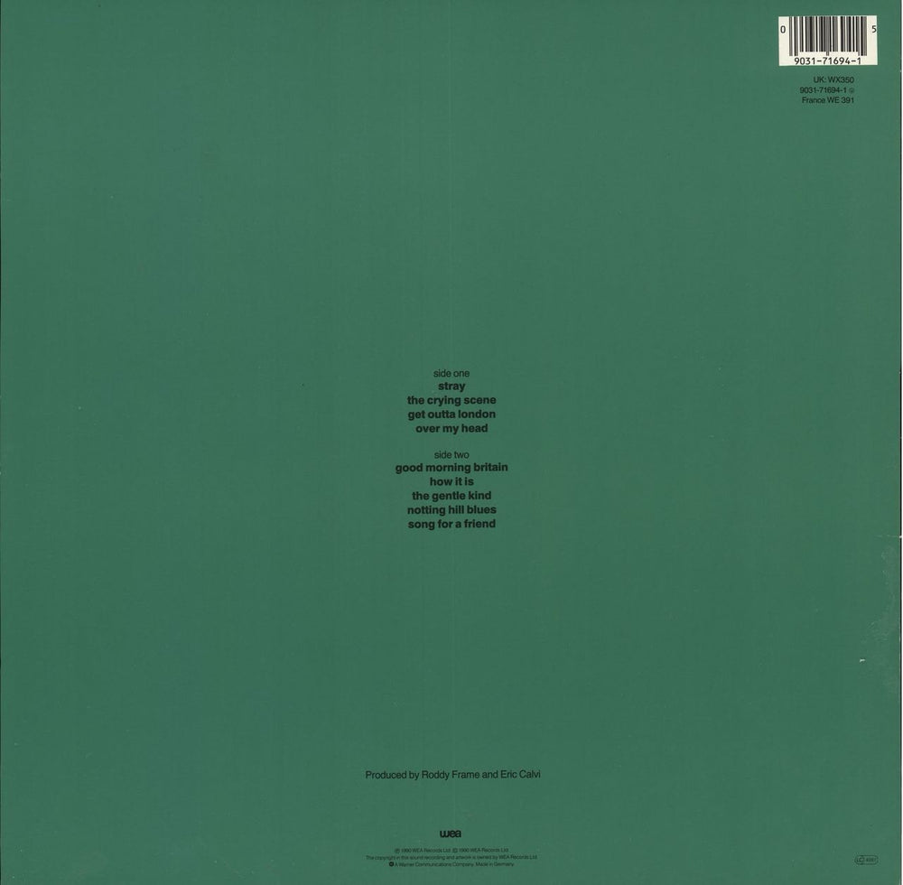 Aztec Camera Stray UK vinyl LP album (LP record) 090317169415