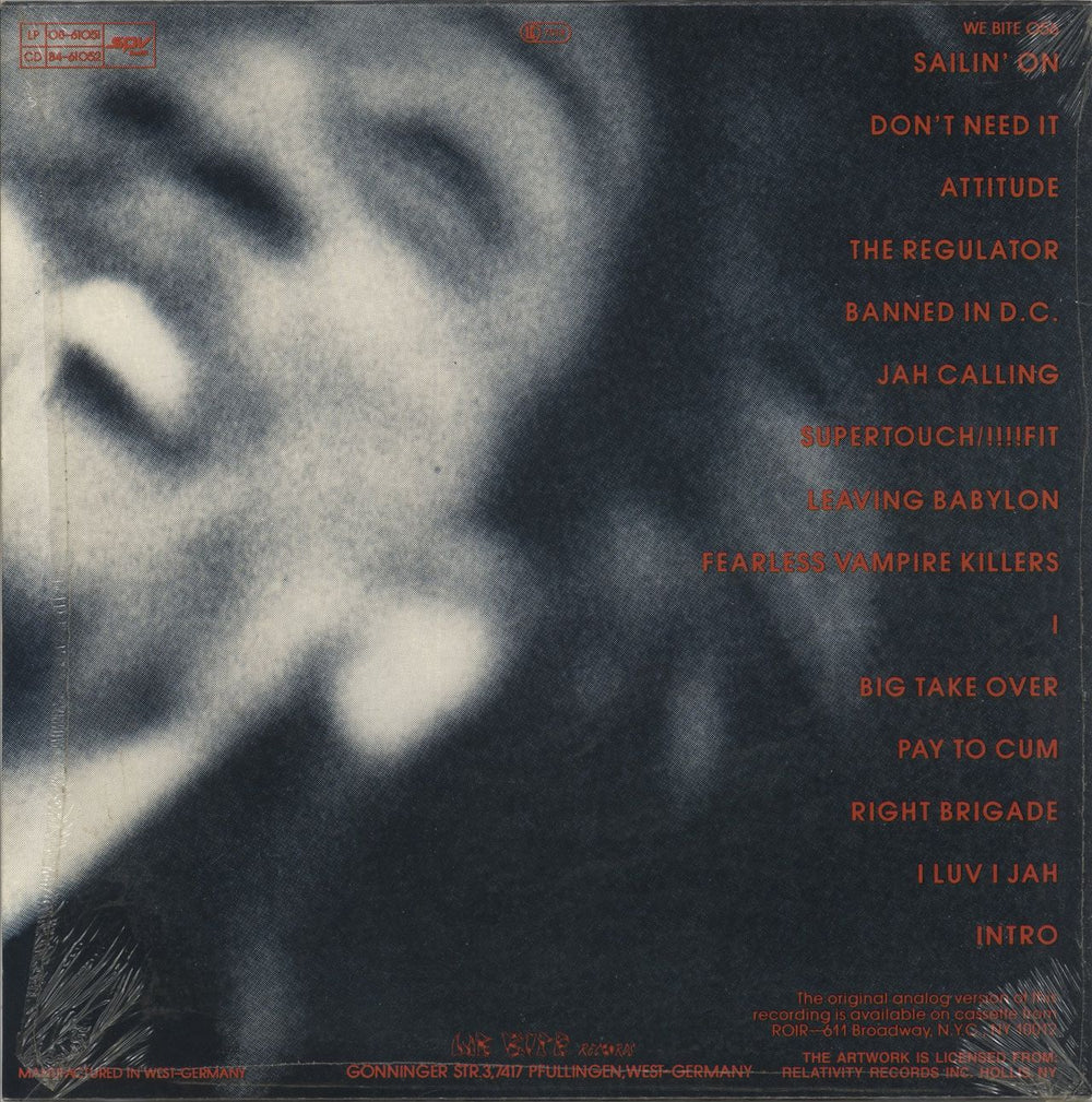 Bad Brains Attitude: The ROIR Sessions - Shrink German vinyl LP album (LP record)