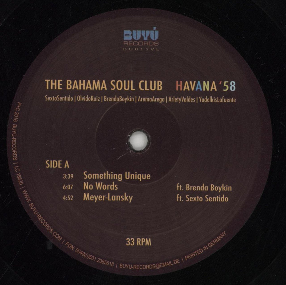 Bahamas Soul Club Havana '58 German 2-LP vinyl record set (Double LP Album) 7FK2LHA850685