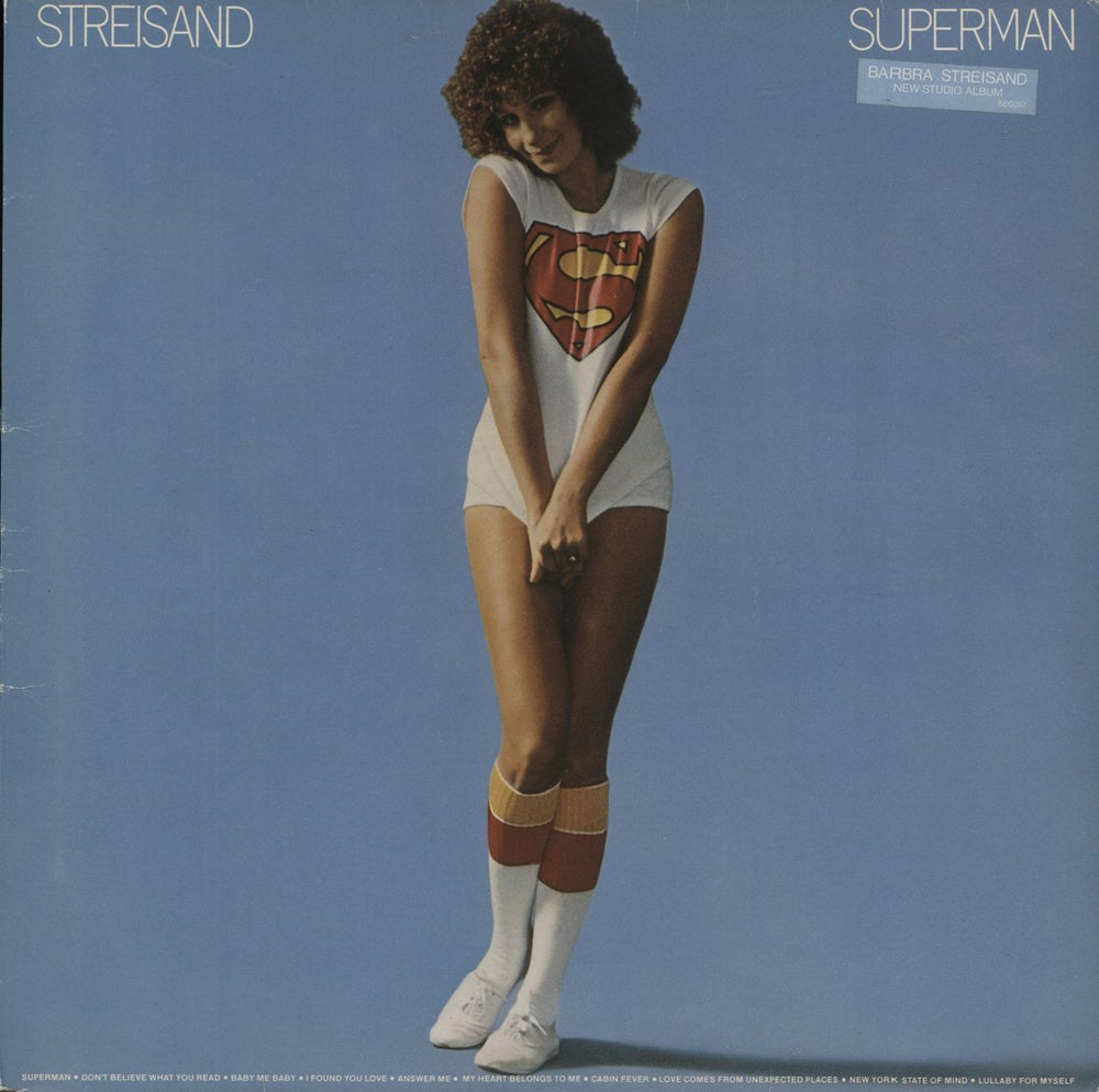 Barbra Streisand Superman - Hype-Sticker UK vinyl LP album (LP record) 86030