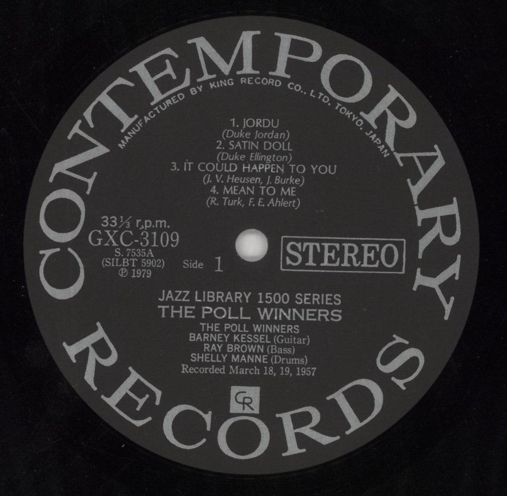 Barney Kessel The Poll Winners Japanese vinyl LP album (LP record) BC0LPTH849740