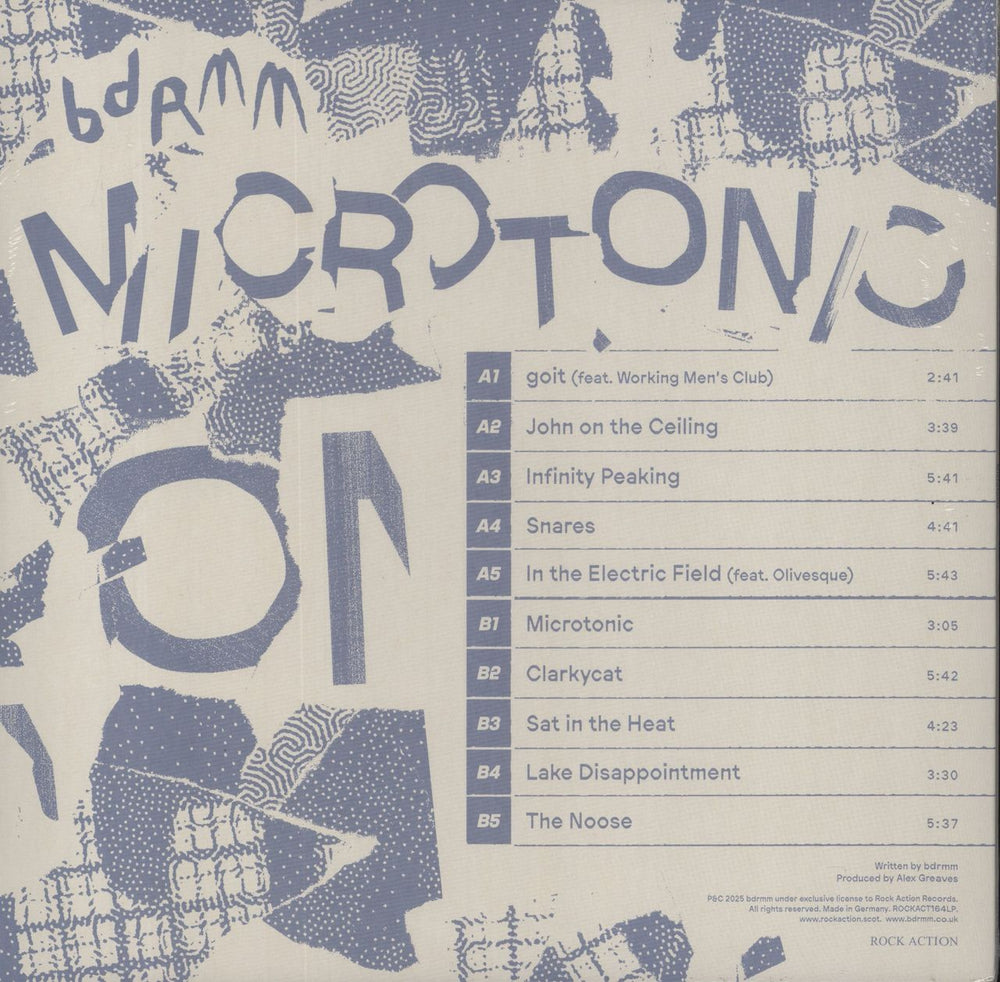 Bdrmm Microtonic - Blue and White Marbled Vinyl - Sealed UK vinyl LP album (LP record) 5051083210515