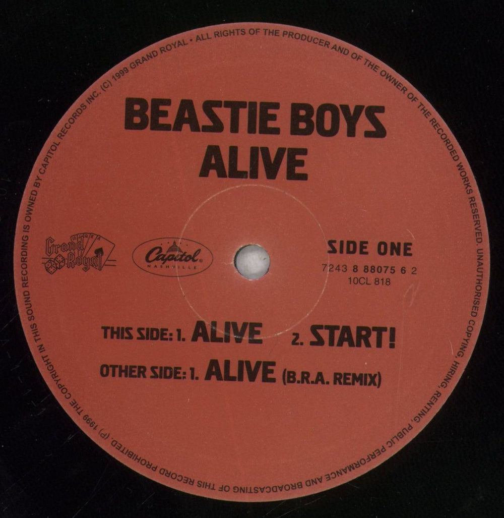 Beastie Boys Alive UK 10" vinyl single (10 inch record) BEA10AL148444